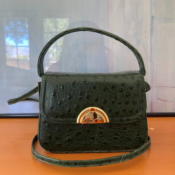 Vintage Frenchy of California Ostrich Top Handle Bag - Picture 1 of 5